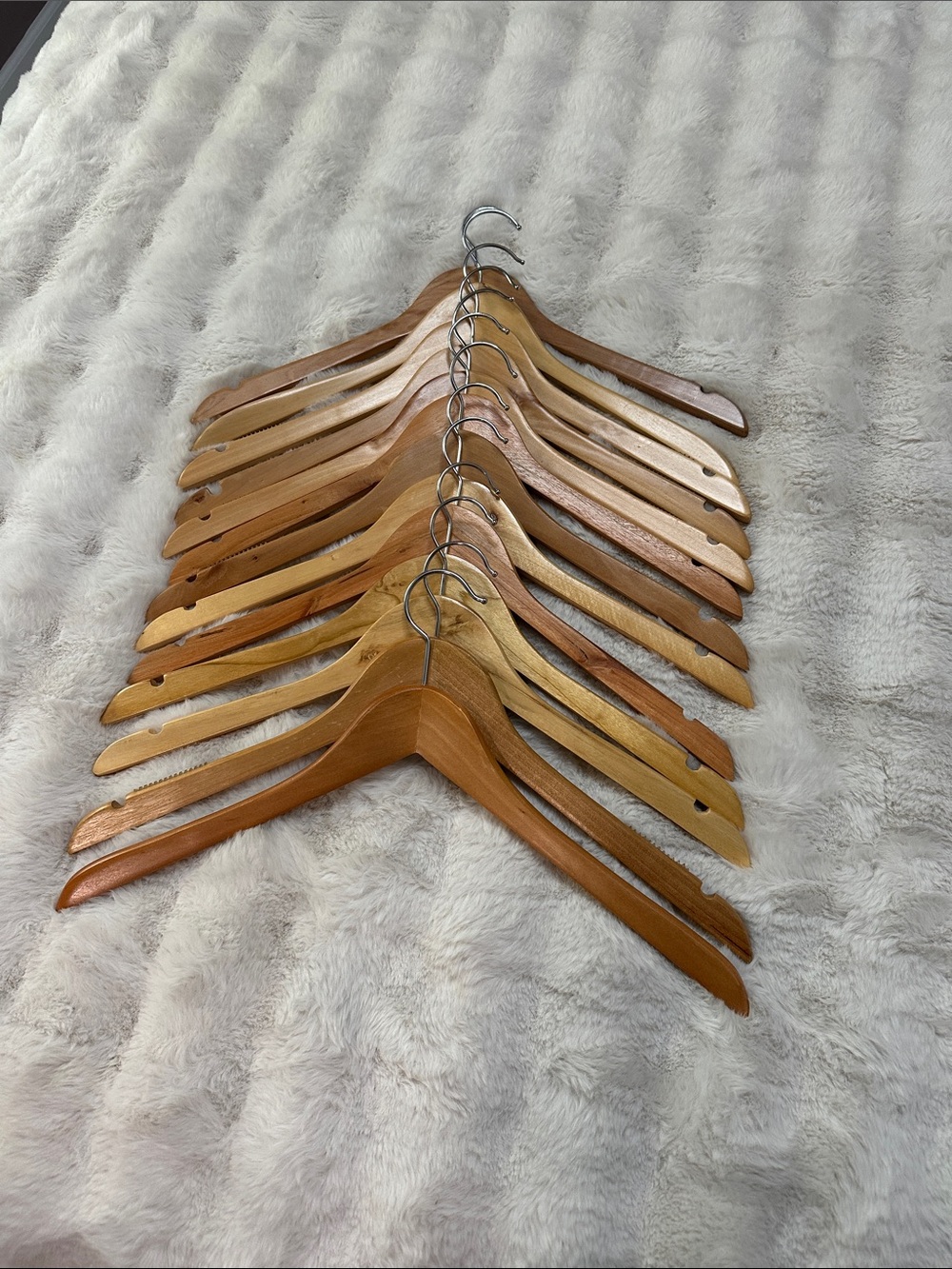 Wooden Suit Hangers - Set of 13